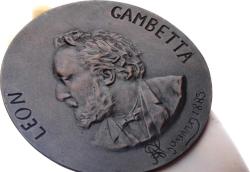 Fransa 1883 Yılı Leon Gambetta Büyük Boy Bronz Madalyon MVM2073