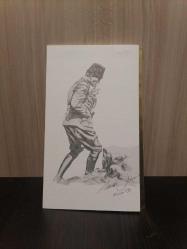 Kartpostal - Atatürk Afyon Kocatepe'de (Adnan Oktar  Islak İmzalı)