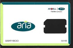 3K = AYCELL / ARİA  SİM  KART ( SİM  YUVASI  BOŞ ) TEMİZ ve NADİR