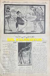 Osmanlıca Karagöz Mizah Dergisi-Gazetesi, Orijinal Dönem Basım, (Ottoman Magazine-Newspaper-Journal Illustré Cara-Gueuz) - 23 Aralık (Kanun-i Evvel) 1925 - Sayı: 1854 - Karikatür: Dünyanın Esir Milletleri! 