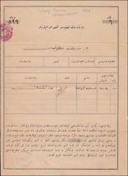 1921 YILI OSMANLICA VERGİ BORCU BAHRİYE ZABİTİ BELGE DÖKÜMAN - Düyunat-ı Sabika Tasfiyesine Mahsus İhbarname