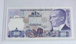 7.EMİSYON NADİR A01 SERİSİ 1000 LİRA ÇİL KONDİSYONDA