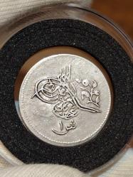 Sultan Abdülaziz 1277/7 Mısır Baskı Gümüş 1 Kuruş Nadir