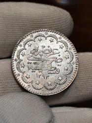 Sultan Abdülhamit 1293/32 Gümüş 5 Kuruş Çil