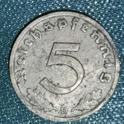 NAZİ ALMANYASI  1939 D    5  PFENNIG