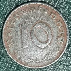 NAZİ ALMANYASI  1943 A    10  PFENNIG