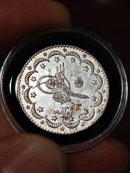 Sultan Abdülhamit 1293/13 Gümüş 5 Kuruş Çil Nadir