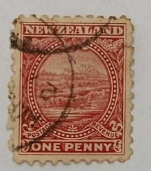 LOT.8 » Yeni Zelanda 1898 _ damgalı pul