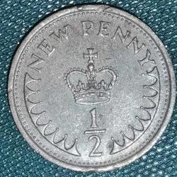 İNGİLTERE  1973   1/2  PENNY  YARIM PENNY