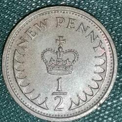 İNGİLTERE  1973   1/2  PENNY  YARIM PENNY
