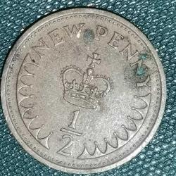 İNGİLTERE  1978   1/2  PENNY  YARIM PENNY