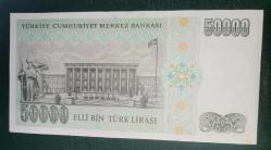 TÜRKİYE    50.000   LİRA   KAĞIT PARA