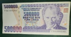 TÜRKİYE    500.000   LİRA   KAĞIT PARA