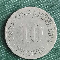 ALMANYA  1898 J     10  PFENNIG