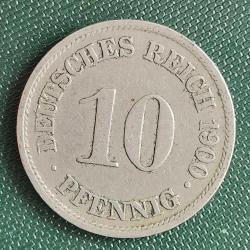ALMANYA  1900  A     10  PFENNIG