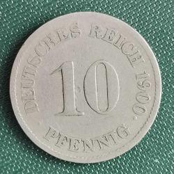 ALMANYA  1900 J     10  PFENNIG