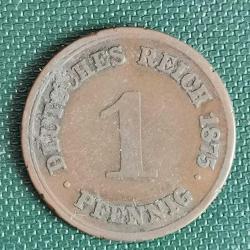 ALMANYA  1875 A     1   PFENNIG