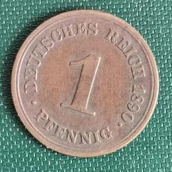 ALMANYA  1890 E    1   PFENNIG