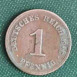 ALMANYA  1906 F    1   PFENNIG