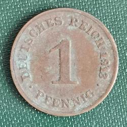 ALMANYA  1913 D     1   PFENNIG