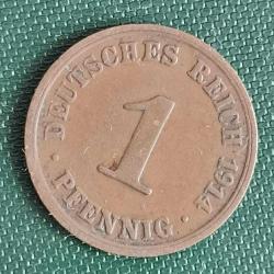 ALMANYA  1914 A     1   PFENNIG