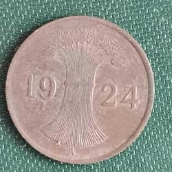 ALMANYA  1924 A    1   PFENNIG