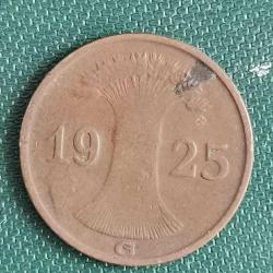 ALMANYA  1925 G    1   PFENNIG