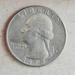 AMERİKA  1978 D     25 CENT  ÇEYREK DOLAR