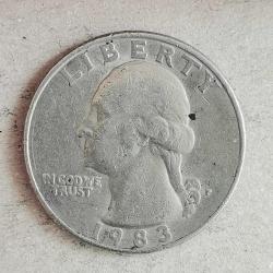 AMERİKA  1983  P     25 CENT  ÇEYREK DOLAR