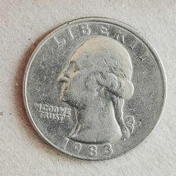 AMERİKA  1983  P     25 CENT  ÇEYREK DOLAR