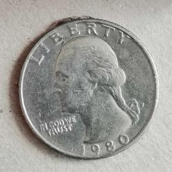 AMERİKA  1980 P     25 CENT  ÇEYREK DOLAR