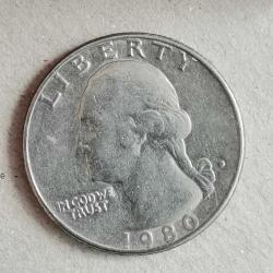 AMERİKA  1980 D     25 CENT  ÇEYREK DOLAR