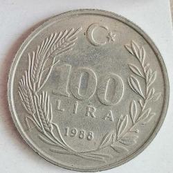 TÜRKİYE  1988      100 LİRA