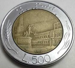 LOT.17 » İTALYA 1985 500 Liret Dünyanın İlk Bimetal Serisi