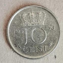 HOLLANDA  1956   10  CENT