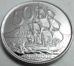 LOT.16 » YENİ ZELANDA 2015 50 Cent - Süper ++ / Kaptan Cook Gemisi Temalı