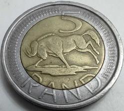 LOT.9 » GÜNEY AFRİKA 2005 5 Rand Bimetal Akbaş Antilobu