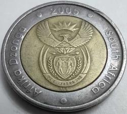 GÜNEY AFRİKA 2005 5 Rand Bimetal Akbaş Antilobu