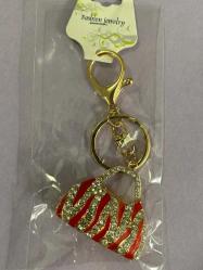 TAŞLI&KIRMIZI ÇANTA SÜSLÜ ANAHTARLIK