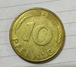 1986 D Almanya 10 pfennig ÇT