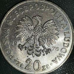 POLONYA  1976   20  ZLOTY  Marceli Nowotko