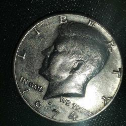 AMERİKA  1974   D   HALF  DOLAR  -  50 CENT  -  YARIM DOLAR