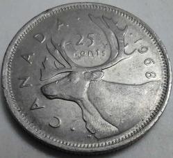 LOT.8 » KANADA 1968 25 Cent Karibu Geyiği Temalı