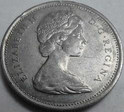 KANADA 1968 25 Cent Karibu Geyiği Temalı