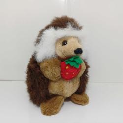 Vintage Çilekli Kirpi Peluş 17cm