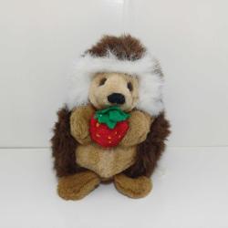 Vintage Çilekli Kirpi Peluş 17cm