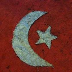 DAĞILAN KOLEKSİYONDAN EL DİKİMİ 2.ABDÜLHAMİD TUĞRA ISLAK MÜHÜRLÜ ASKER BAYRAĞI. NADİRATTAN.