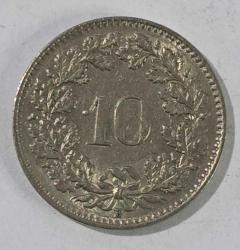 İSVİÇRE 1962 10  RAPPEN
