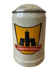 Stuttgarter Geleneksel Zin Kapaklı Alman Bira Bardağı TANKART
