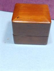 P84----AHŞAP LAKE YÜZÜK KOL DÜĞMESİ KUTUSU